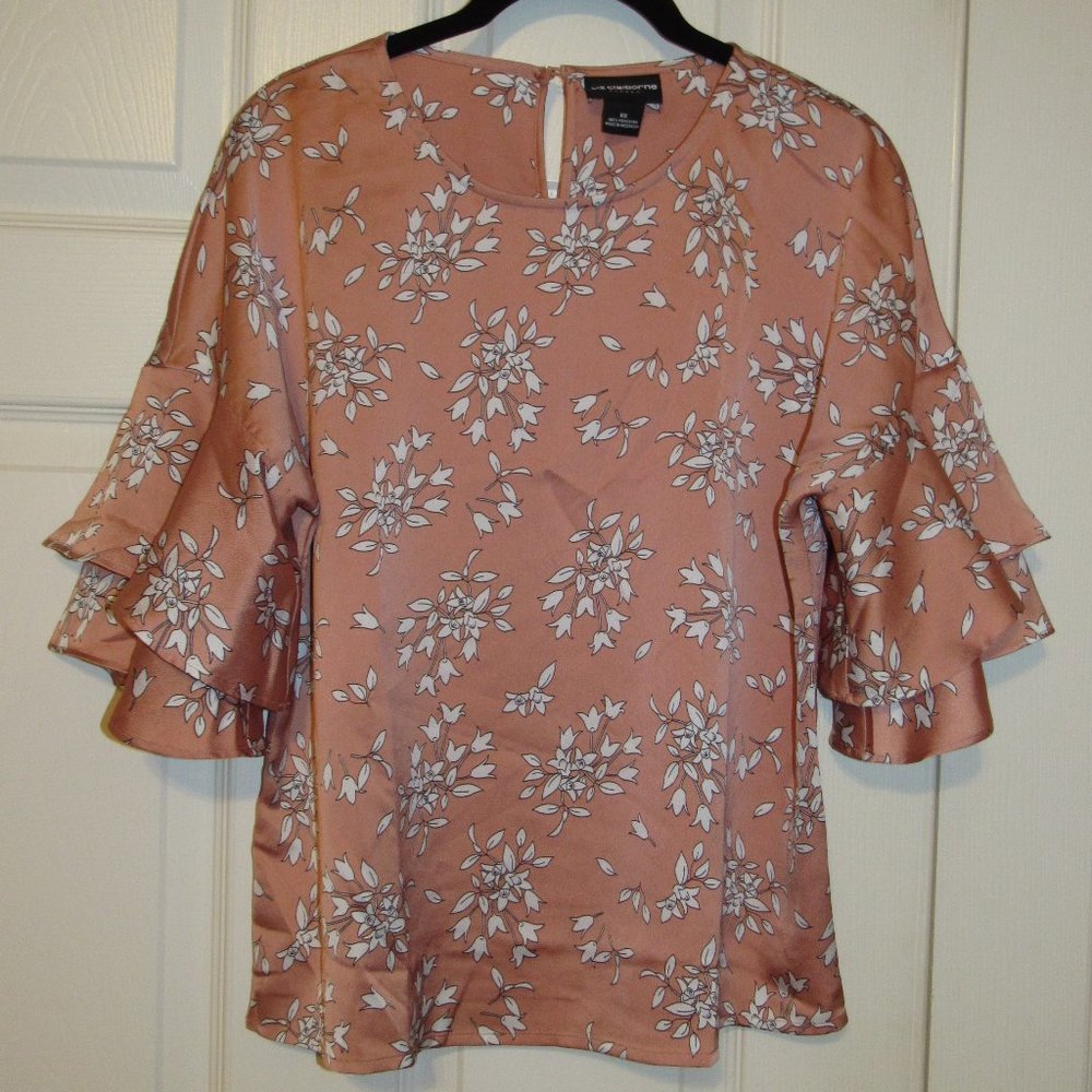 Liz Claiborne XS Boxy Flare Sleeve Blouse